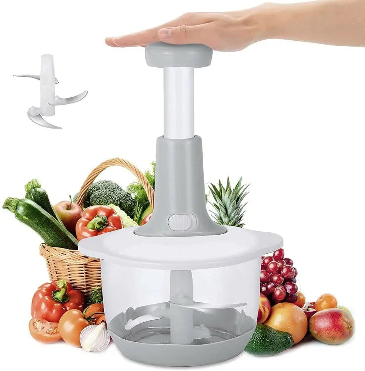 Manual Hand Push Food Chopper (1.5L)